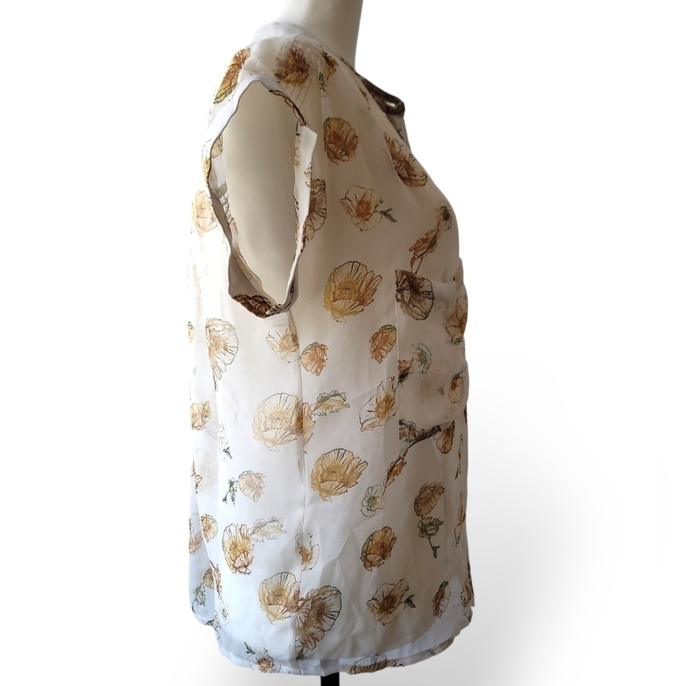 Left on Houston Silk floral top